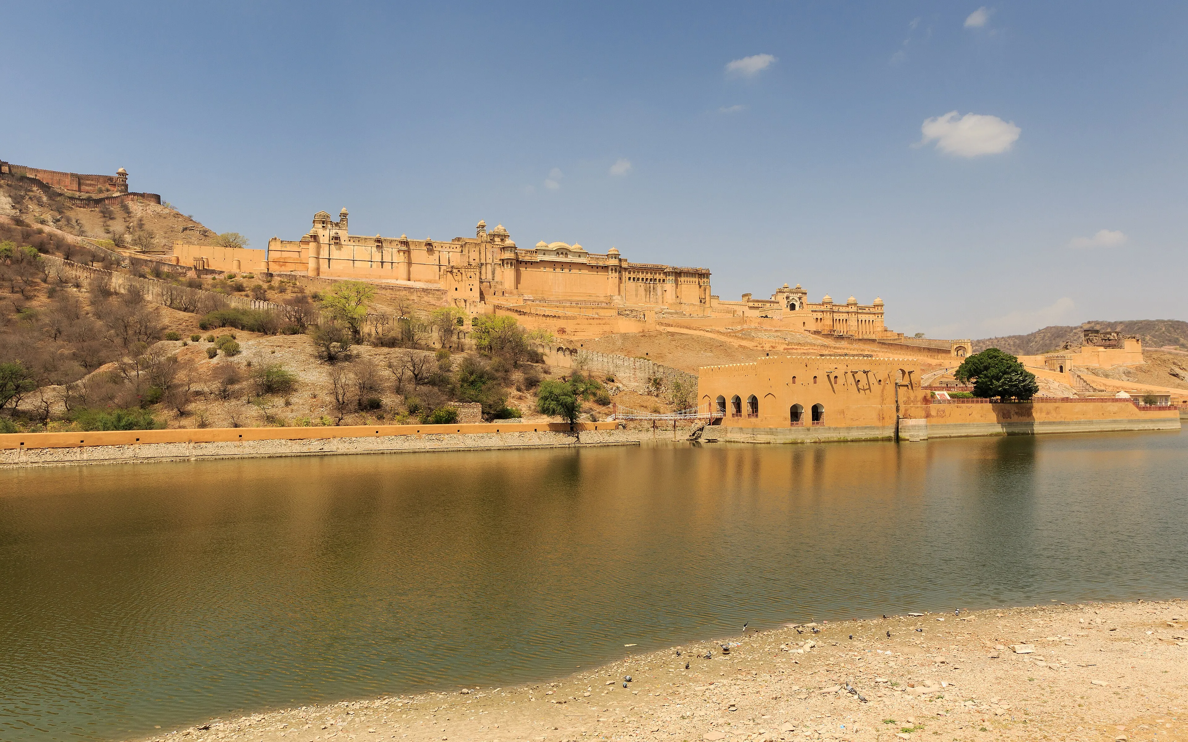 Amber Fort above Maota Lake near Jaipur, Rajasthan